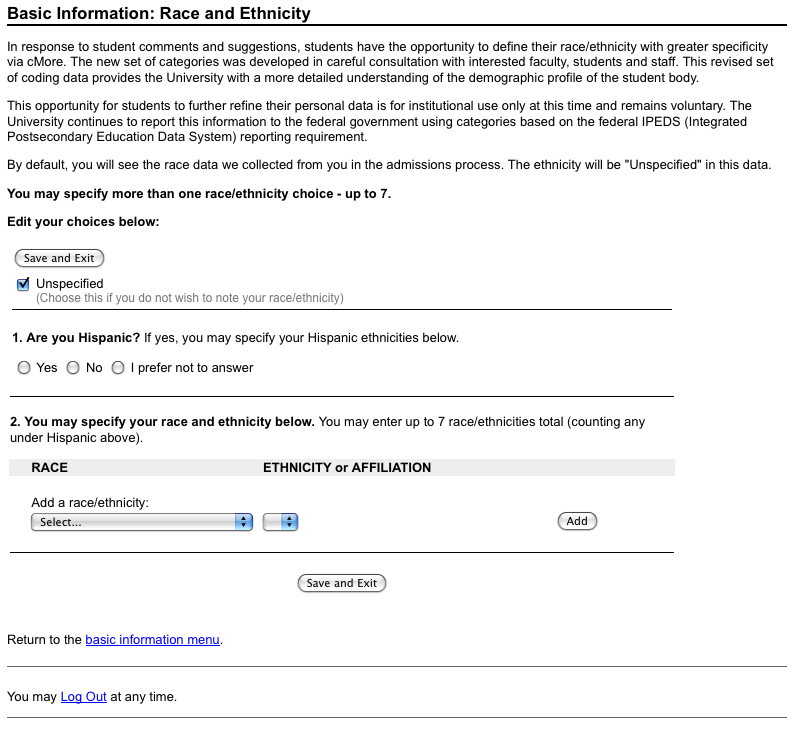 Race & Ethnicity unspecified